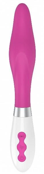Розовый вибратор Athamas конической формы - 22,7 см. от Shots Media BV