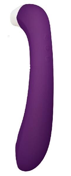 Фиолетовый клиторальный стимулятор Snello с функцией вибратора - 19,6 см. от САТИСФАКЕР