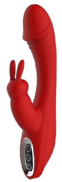 Красный вибромассажер-кролик ARTEMIS - 21 см. от Dream Toys