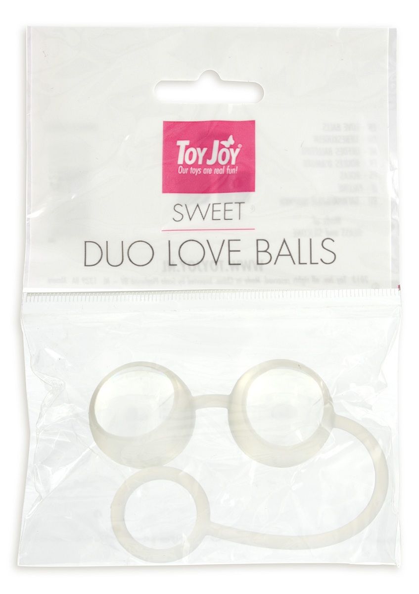 Стеклянные вагинальные шарики Duo Love Dalls на силиконовой сцепке от Toy Joy