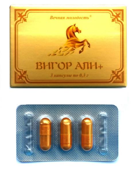 БАД для мужчин  Вигор Али+  - 3 капсулы (0,3 гр.) от ФИТО ПРО