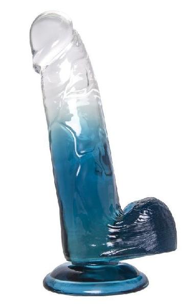 Прозрачно-синий фаллоимитатор Avy -  20 см. от A-toys