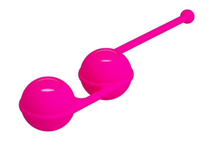 Ярко-розовые вагинальные шарики Kegel Tighten Up III от Baile