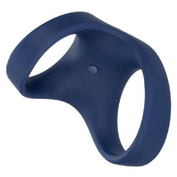 Синее эрекционное виброкольцо Rechargeable Max Dual Ring от California Exotic Novelties