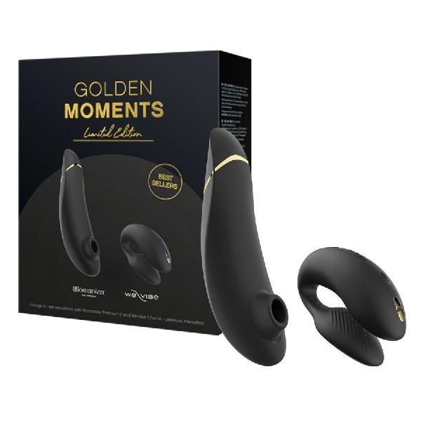 Набор для пар Golden Moments: Womanizer Premium 2 и We-Vibe Chorus от Womanizer