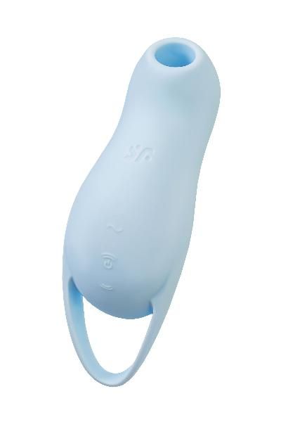 Голубой вакуум-волновой стимулятор клитора с вибрацией Pocket Pro 1 от Satisfyer