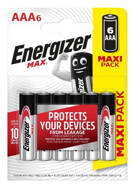 Батарейки Energizer MAX E92/AAA1.5V - 6 шт. от Energizer