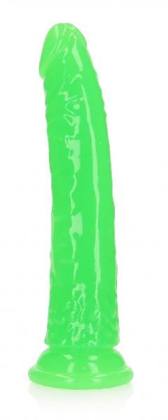Зеленый люминесцентный фаллоимитатор на присоске - 22 см. от Shots Media BV