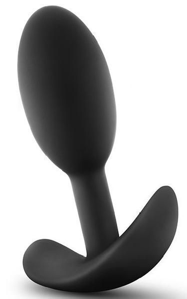 Черная анальная пробка Wearable Vibra Slim Plug Small - 8,9 см.  от Blush Novelties