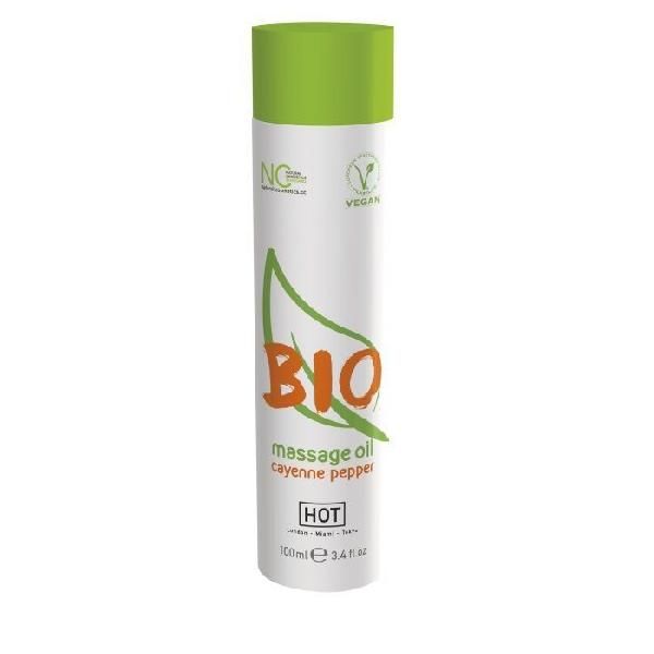 Массажное масло BIO Massage oil cayenne pepper с кайенским перцем - 100 мл. от HOT