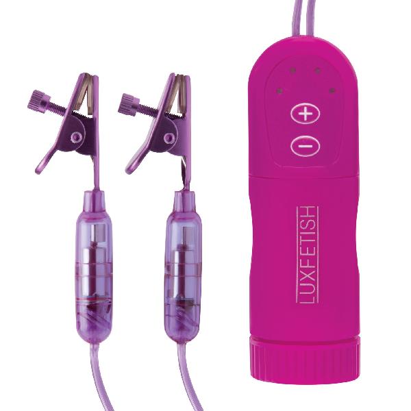Многоскоскоростные виброзажимы для сосков Remote Control Vibrating Nipple Clips от Lux Fetish