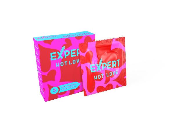 Презервативы с разогревающим эффектом Expert Hot Love - 3 шт. от Expert