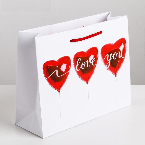 Подарочный пакет  Любовь повсюду  - 18 х 23 см. от Сима-Ленд