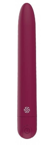 Бордовый перезаряжаемый вибратор Haze - 18 см. от Lola toys
