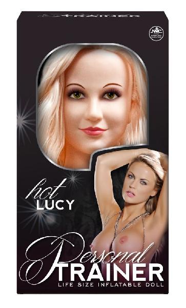 Надувная кукла с вибрацией и 2 любовными отверстиями Hot Lucy Lifesize Love Doll от NMC