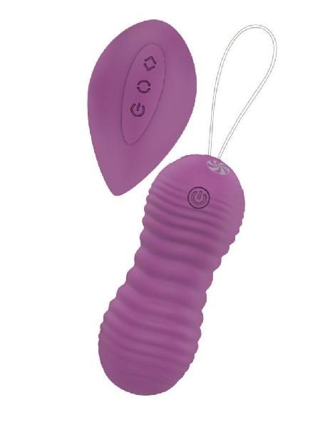 Фиолетовые вагинальные виброшарики Era с пультом ДУ от Lola toys