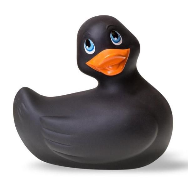 Чёрный вибратор-утенок I Rub My Duckie от Big Teaze Toys