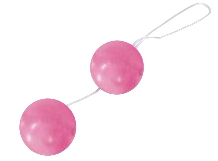 Розовые глянцевые вагинальные шарики от Baile