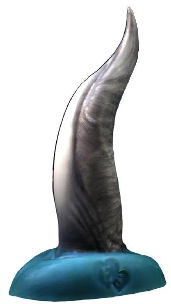 Черно-голубой фаллоимитатор  Дельфин small  - 25 см. от Erasexa