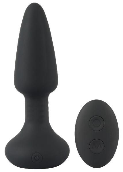 Черная анальная вибровтулка Remote Controlled Butt Plug - 14,2 см. от Orion