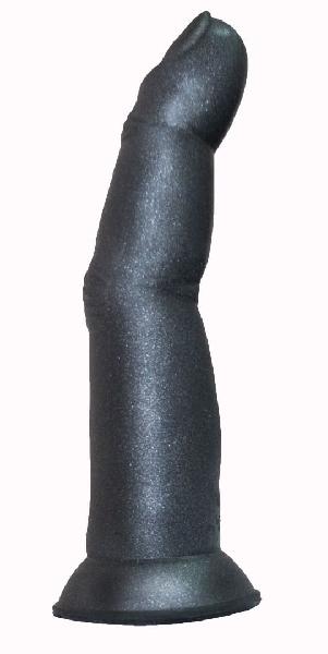 Черный анальный стимулятор в виде пальца на присоске - 15 см. от LOVETOY (А-Полимер)