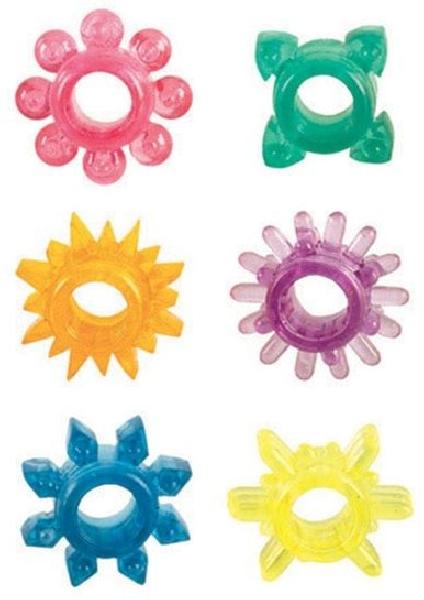 Набор из 6 эрекционных колец SENSO PAK от California Exotic Novelties