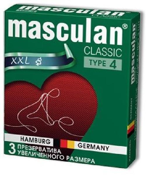 Розовые презервативы Masculan Classic XXL увеличенного размера - 3 шт. от Masculan