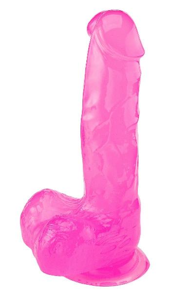 Розовый реалистичный фаллоимитатор - 18 см. от Devi