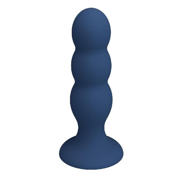Синяя анальная пробка со смещенным центром тяжести - 16,5 см. от Baile