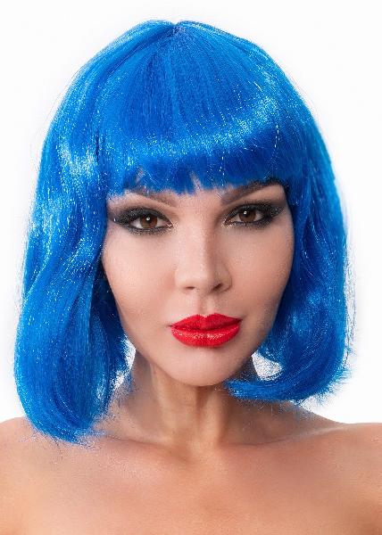 Синий парик-каре с челкой от Джага-Джага