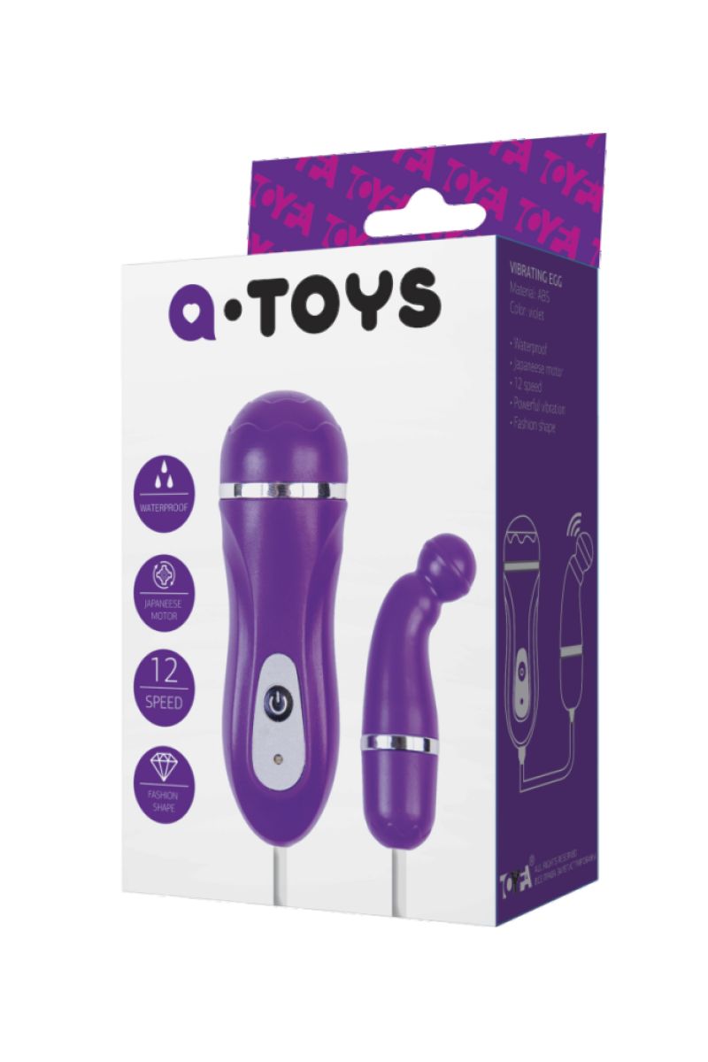 Фиолетовый вибростимулятор с загнутым кончиком от A-toys