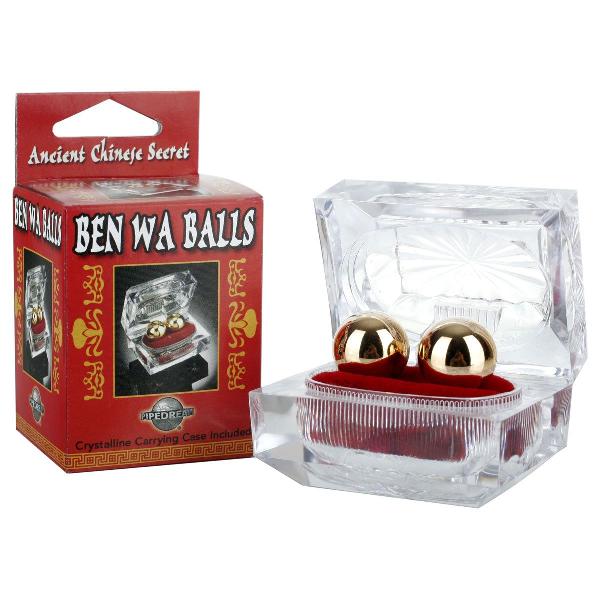 Золотистые вагинальные шарики Ben Wa Balls от Pipedream