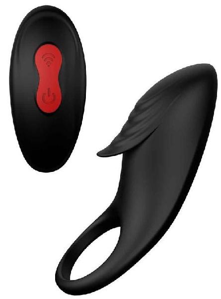 Черное эрекционное виброкольцо Remote Cockring от Dream Toys