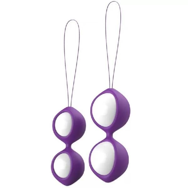 Фиолетово-белые вагинальные шарики Bfit Classic от B Swish