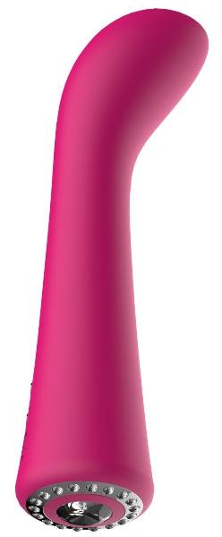 Розовый вибромассажер для точки G Glimmer - 20,5 см. от Shots Media BV