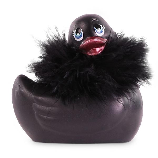 Черный вибратор-уточка I Rub My Duckie 2.0 Paris от Big Teaze Toys