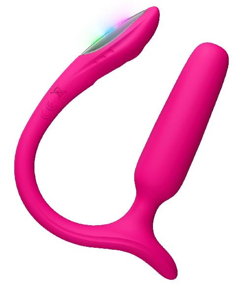 Розовый анальный вибратор с клиторальной стимуляцией Lush Anal от Lovense