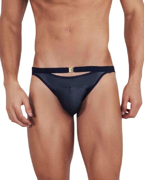 Черные мужские трусы-брифы с декоративным пояском Misty Brief от Clever Masculine Underwear