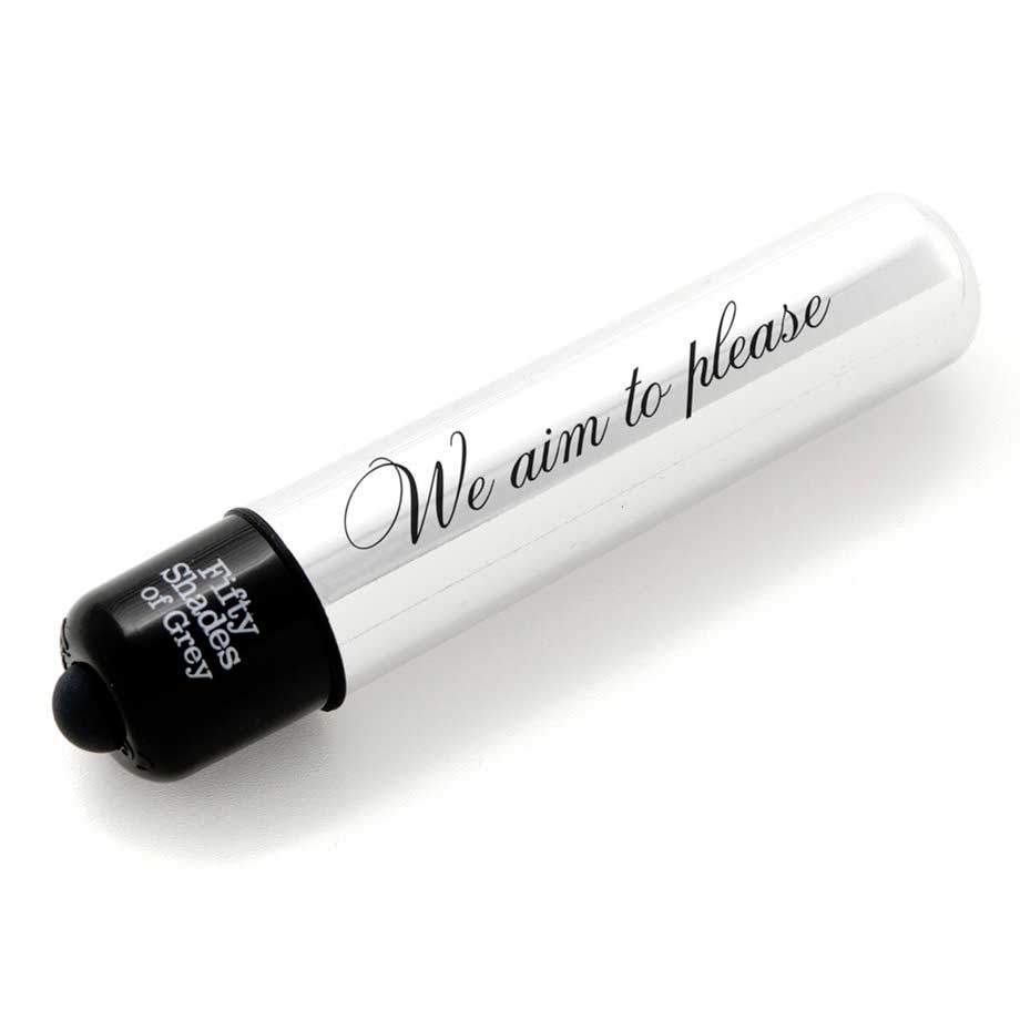 Серебристый мини-вибратор Vibrating Bullet - 8,5 см. от Fifty Shades of Grey