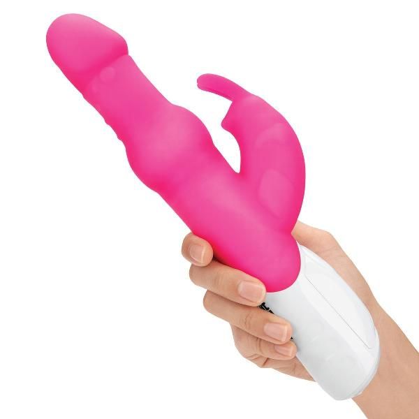 Розовый вибратор с вращающимися шариками - 26,3 см. от Rabbit Essentials