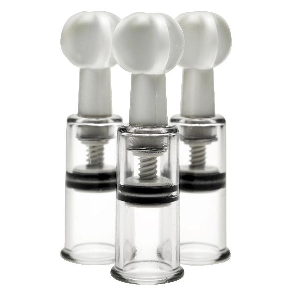 Набор из 3 помп для клитора и сосков Max Twist Clit and Nipple Triple Sucker Set от XR Brands