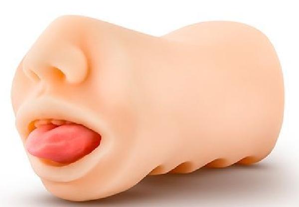 Телесный мастурбатор-ротик с язычком Oral Anne от Blush Novelties