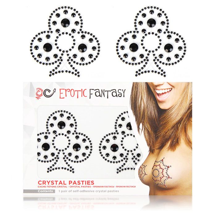 Пэстисы из черных кристаллов Black Club от Erotic Fantasy