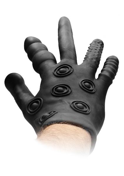 Черная стимулирующая перчатка Stimulation Glove от Shots Media BV