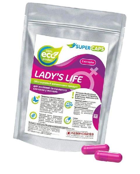 Возбуждающие капсулы Ladys Life - 2 капсулы (0,35 гр.) от Biological Technology Co.