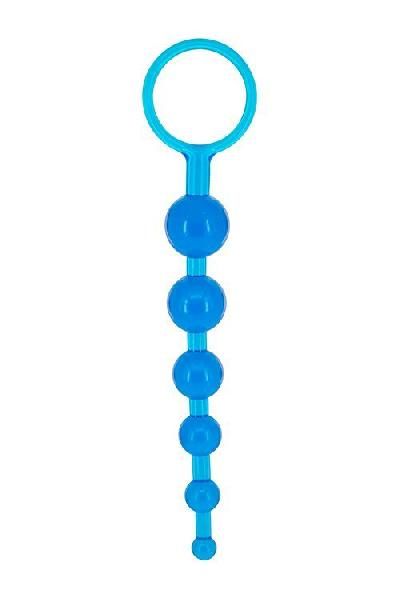 Синяя анальная цепочка DRAGONZ TALE ANAL - 20 см. от Seven Creations