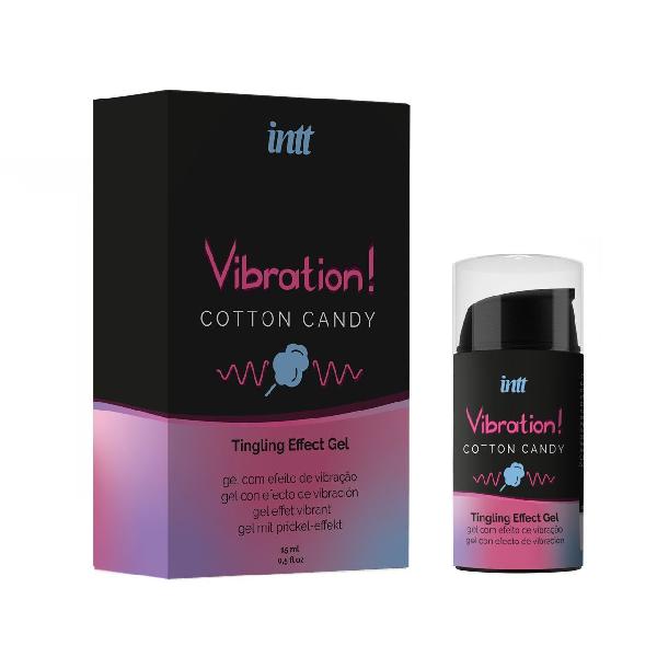 Жидкий вибратор Vibration Cotton Candy с ароматом сахарной ваты - 15 мл. от INTT