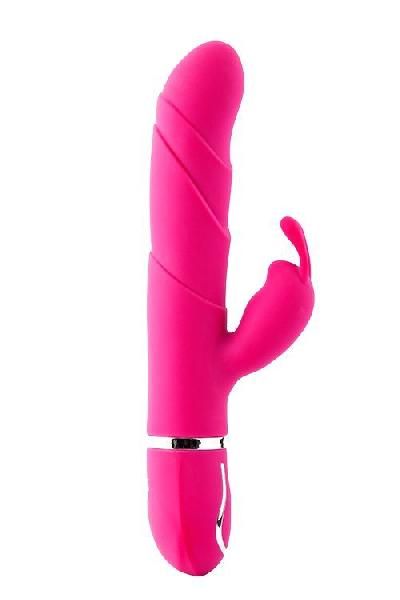 Розовый вибратор-кролик 10-SPEED FLORAL FANTASY - 22 см. от Dream Toys