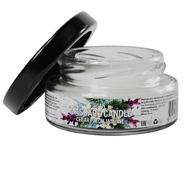 Массажная свеча «Кедр - Пачули - Жасмин» - 50 мл. от SGAN