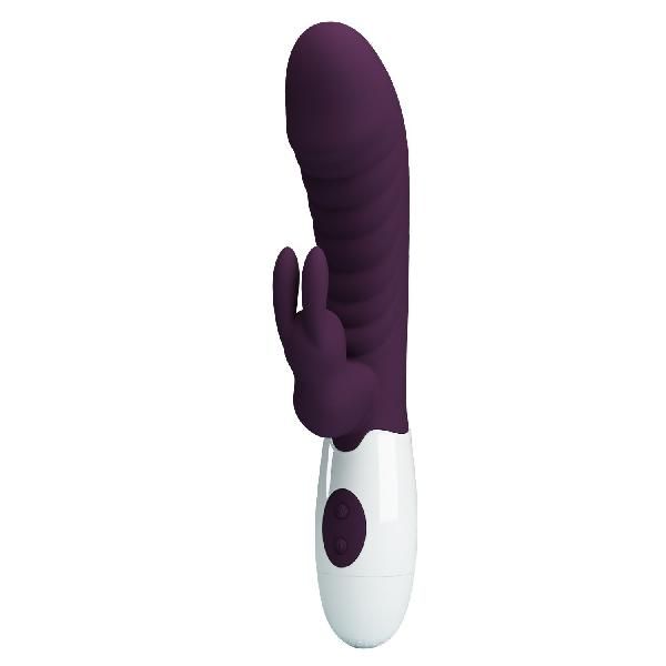 Фиолетовый вибратор-кролик Naughty Bunny - 19,8 см. от Baile